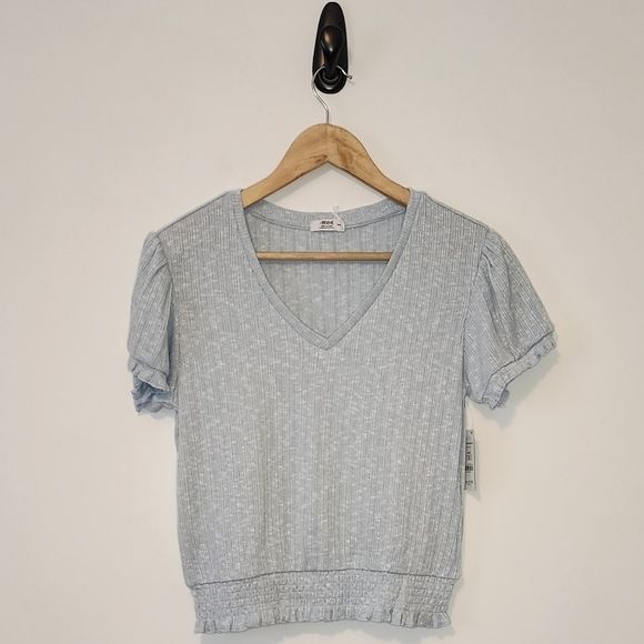 Ardene Blue Shirt Short Sleeve Medium - Picture 1 of 5